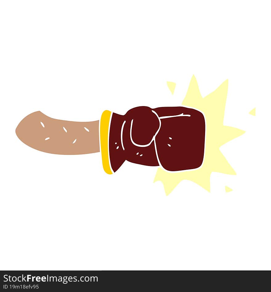 cartoon doodle boxing glove