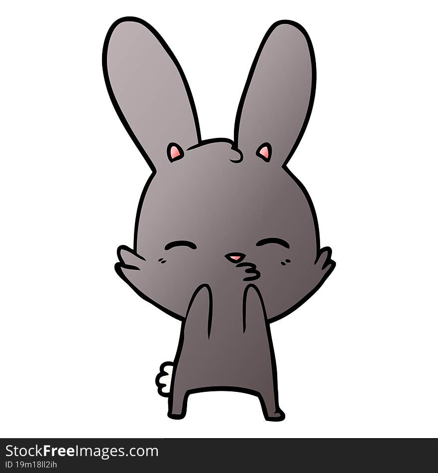 curious bunny cartoon. curious bunny cartoon