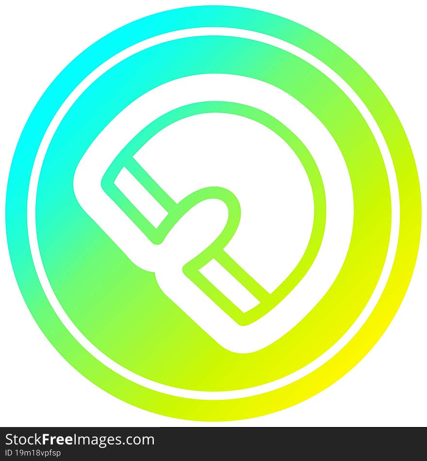 traditional magnet circular in cold gradient spectrum