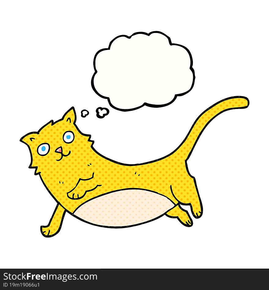 Thought Bubble Cartoon Cat