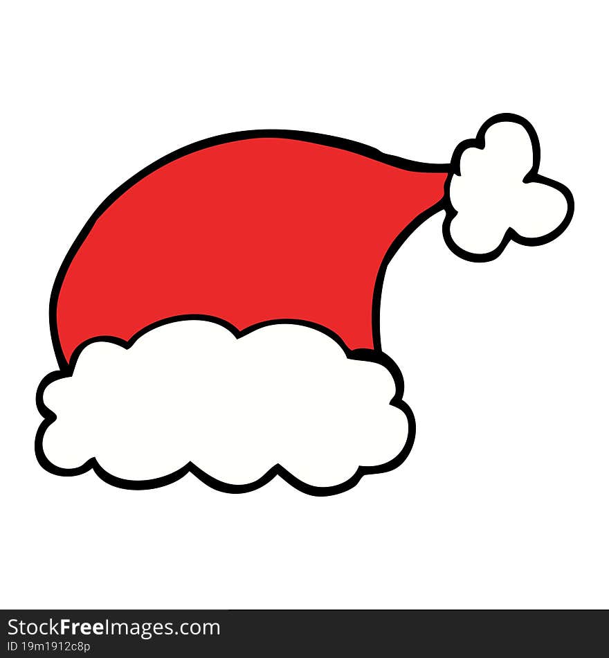 cartoon doodle santa hat