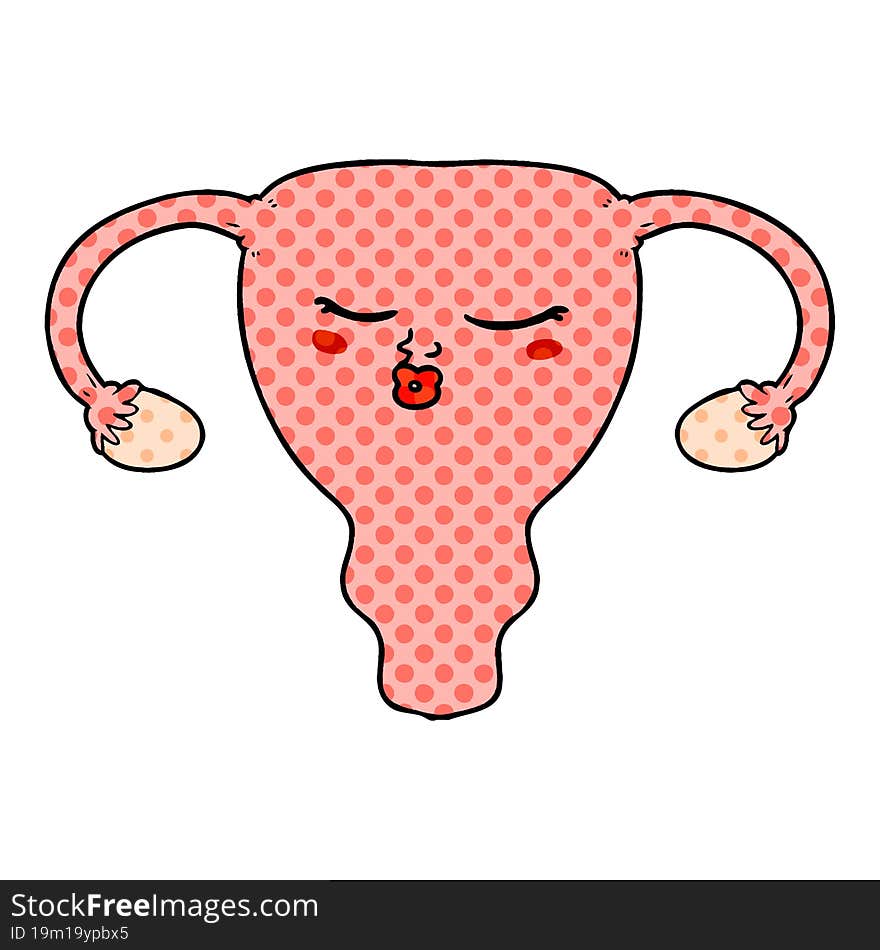 cartoon uterus. cartoon uterus