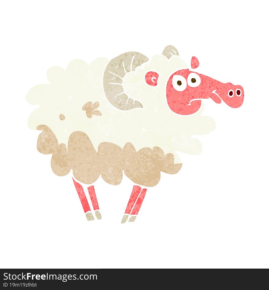 cartoon dirty sheep