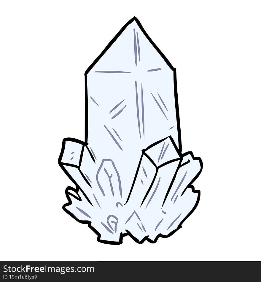 cartoon quartz crystal. cartoon quartz crystal