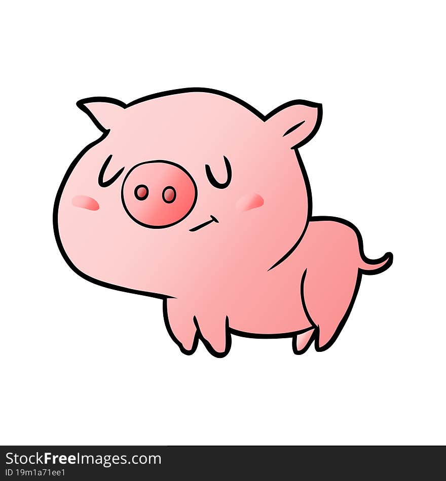 cute cartoon pig. cute cartoon pig