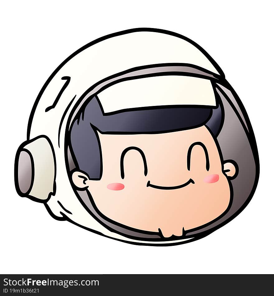 cartoon astronaut face. cartoon astronaut face