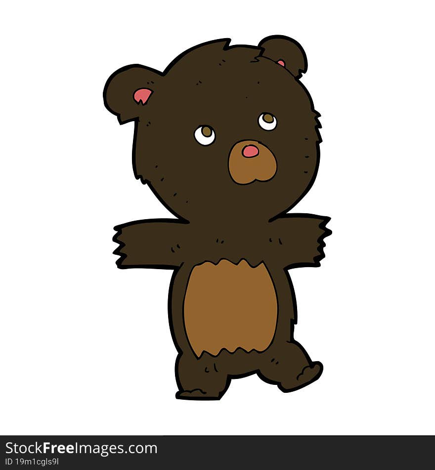 Cartoon Cute Black Bear