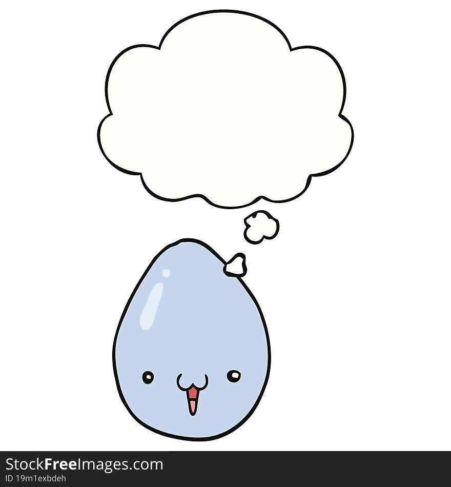 Cartoon Egg And Thought Bubble