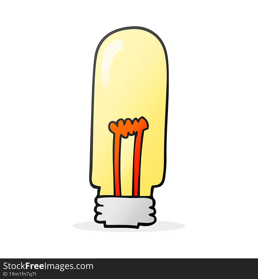 freehand drawn cartoon light bulb