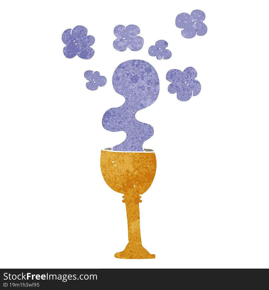 retro cartoon spooky halloween goblet