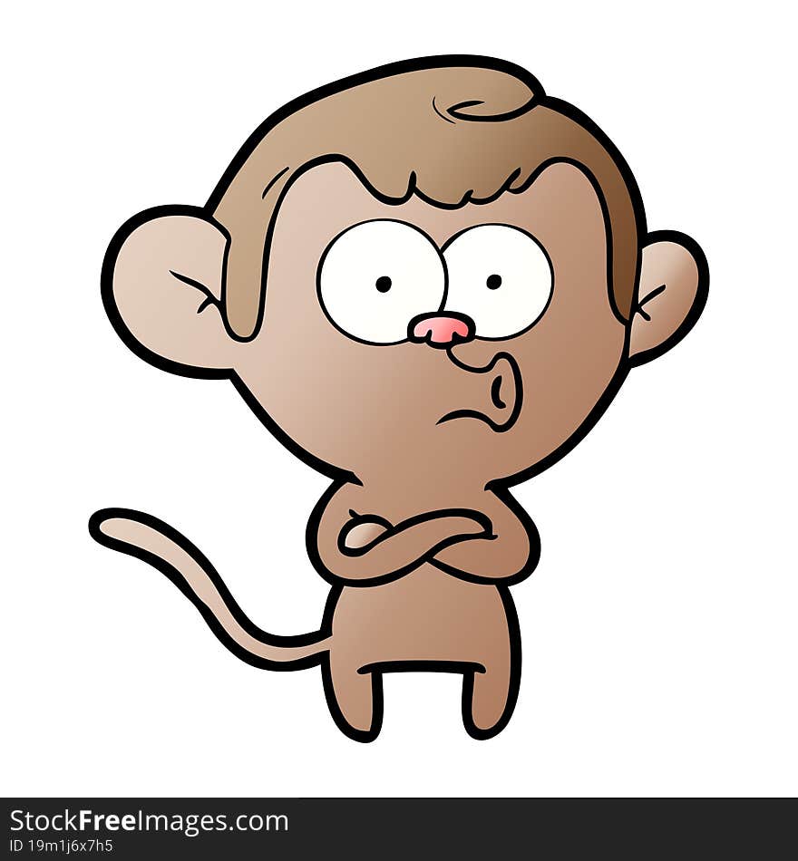 cartoon surprised monkey. cartoon surprised monkey