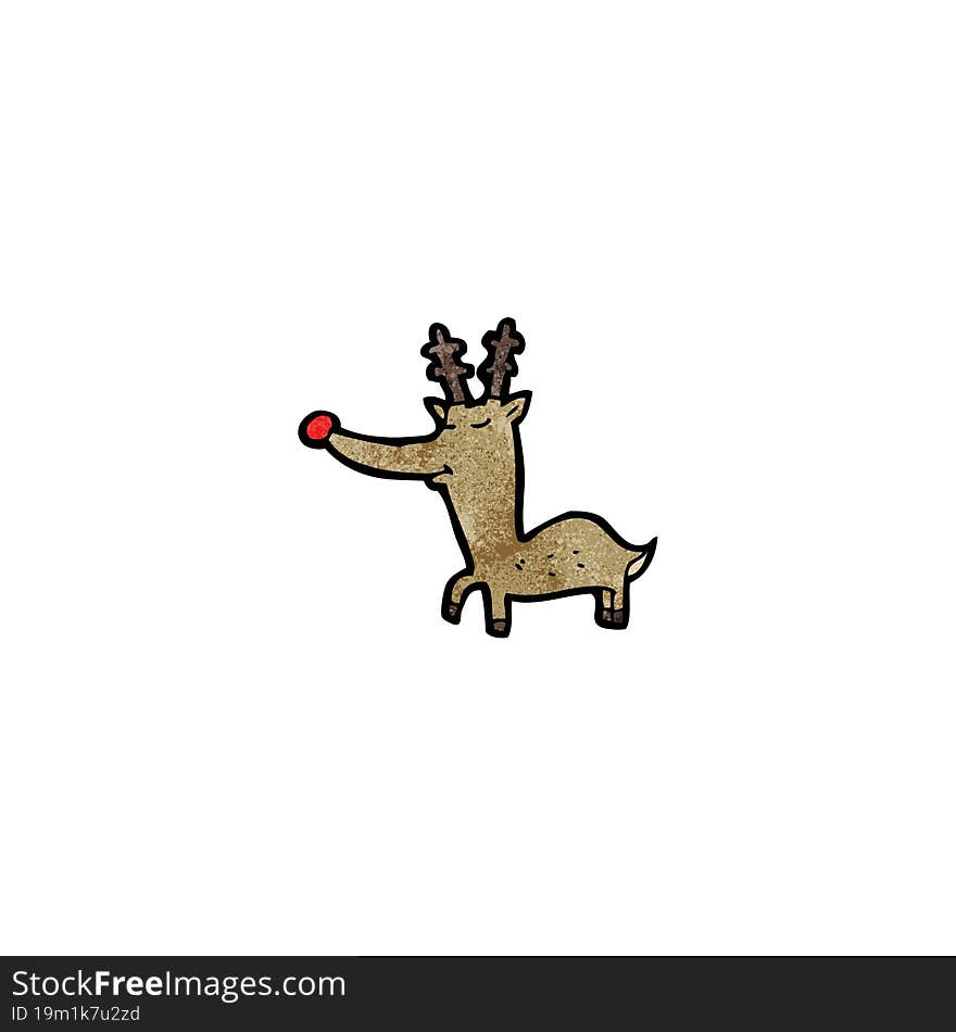 Cartoon Rudolf Red Nosed Reindeer