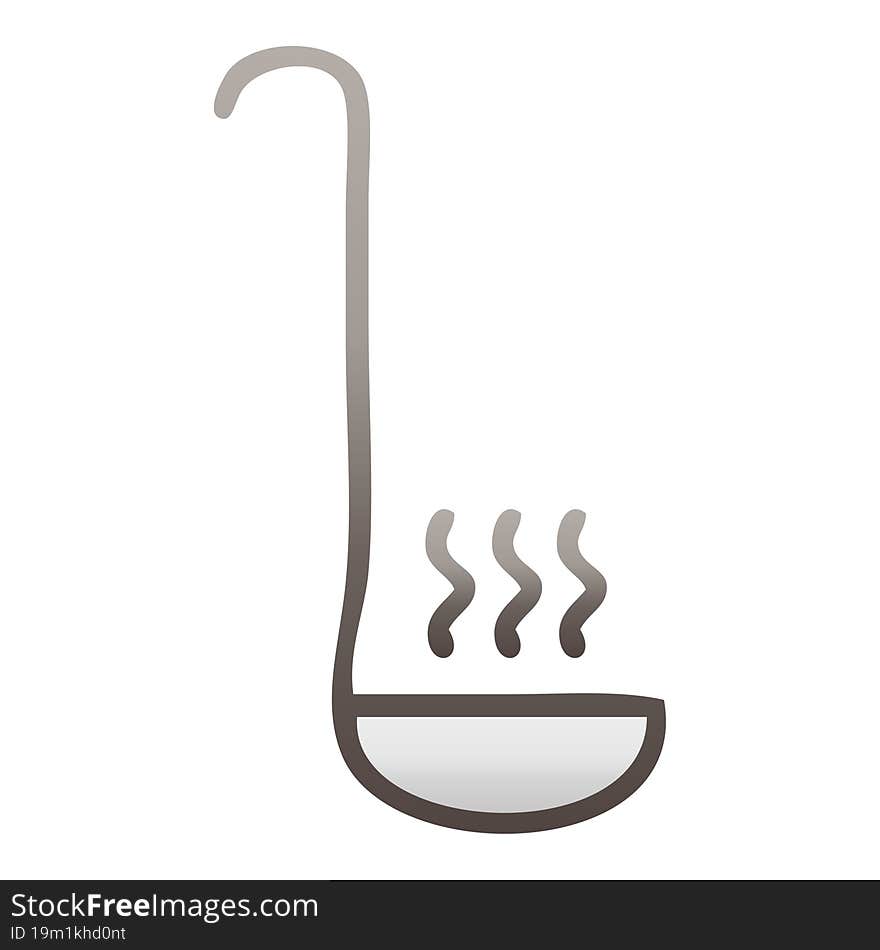 gradient shaded cartoon kitchen ladle