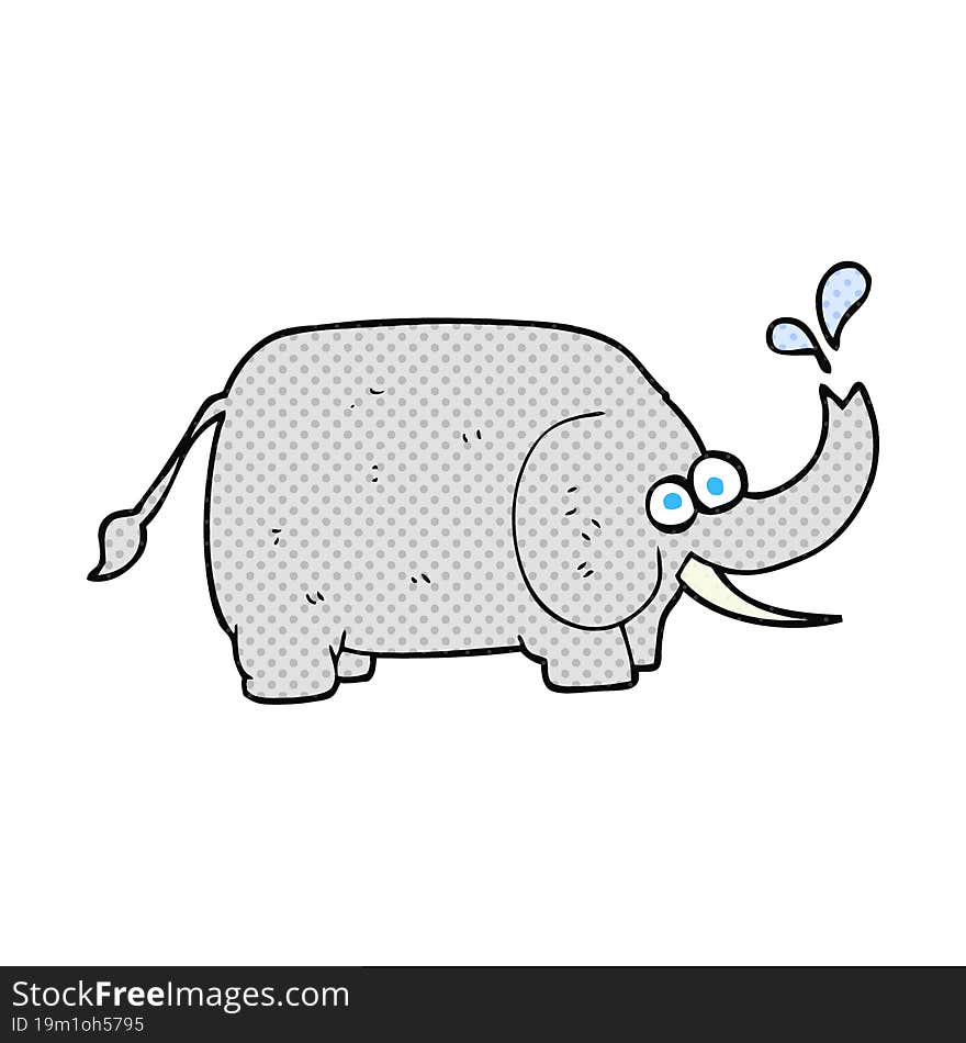 freehand drawn cartoon elephant