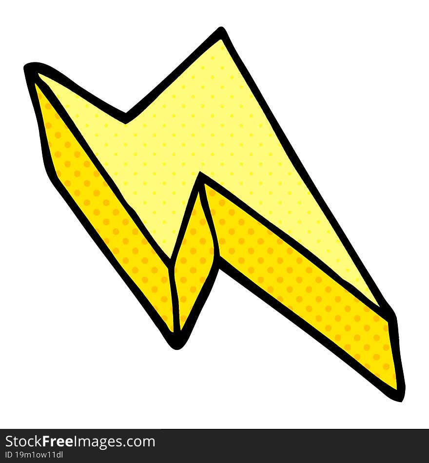 cartoon doodle decorative lightning bolt