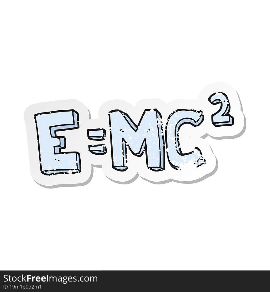 retro distressed sticker of a cartoon science formula