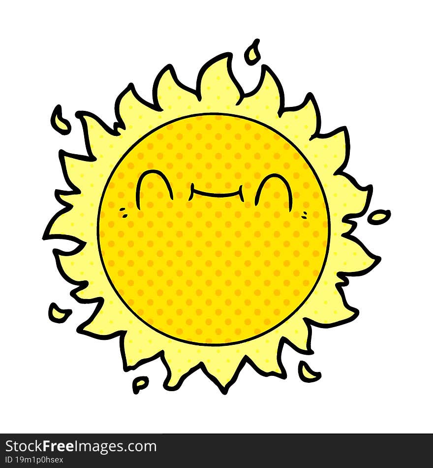 happy cartoon sun. happy cartoon sun