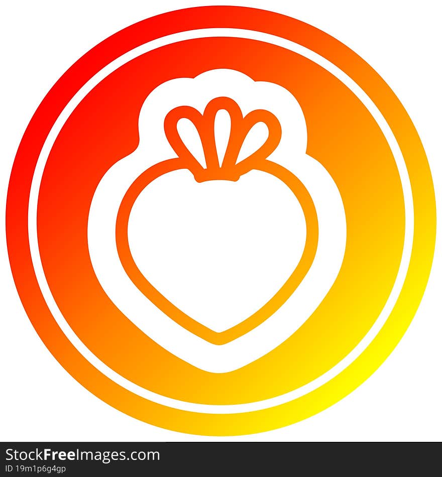 Fresh Fruit Circular In Hot Gradient Spectrum