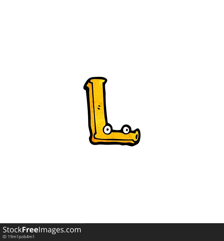 cartoon letter l