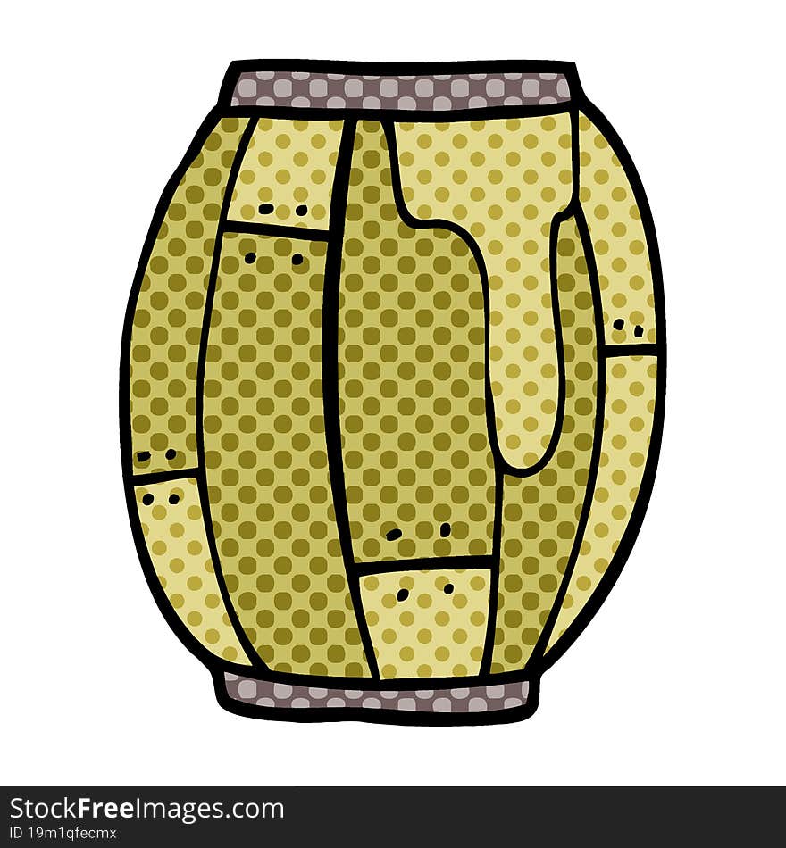 cartoon doodle beer barrel