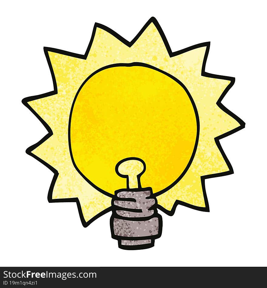 cartoon doodle light bulb