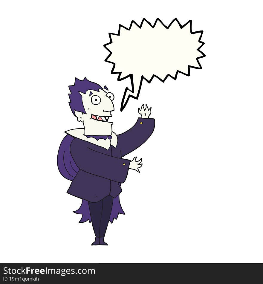 speech bubble cartoon vampire