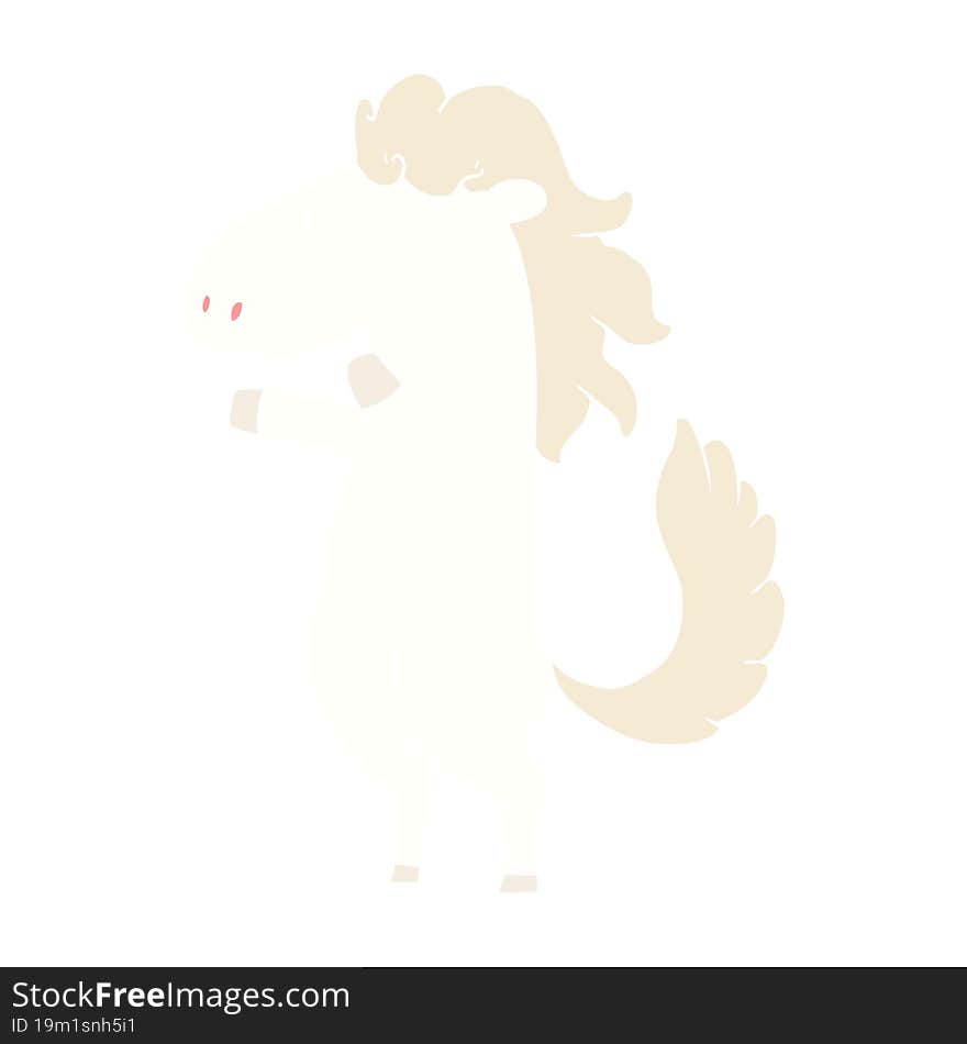 flat color style cartoon horse