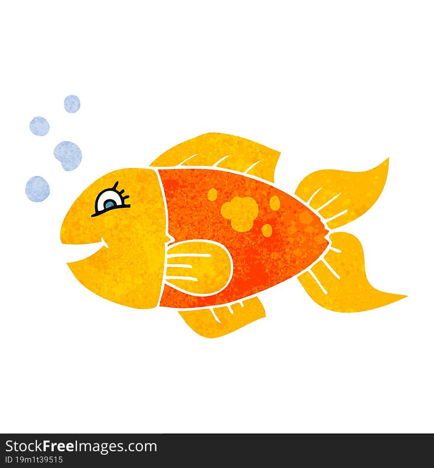 retro cartoon fish