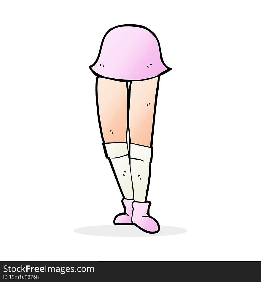 cartoon female legs