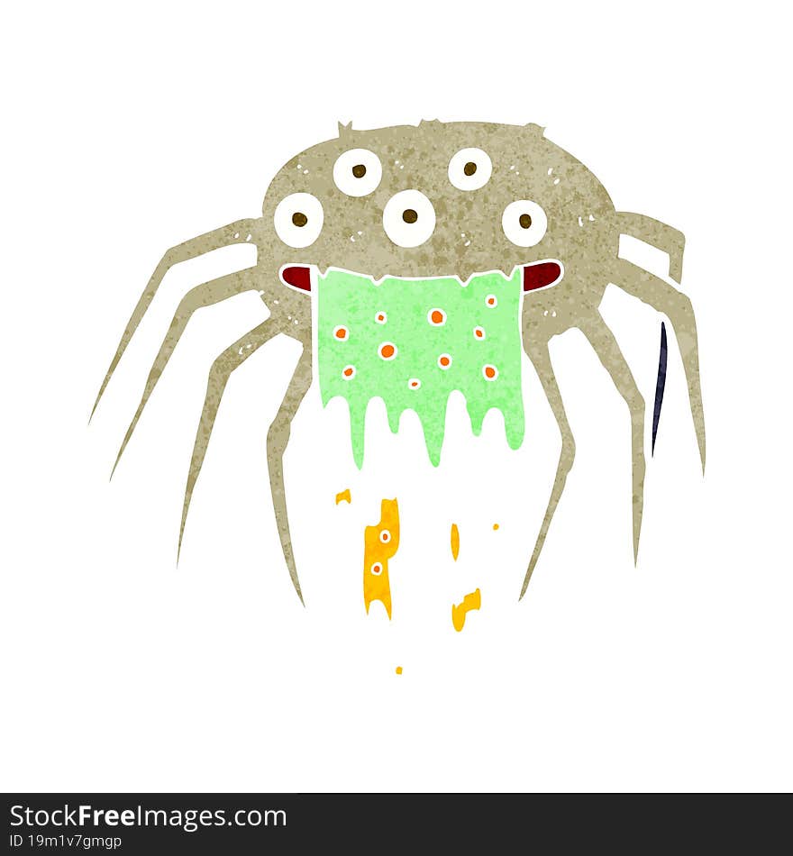 Cartoon Gross Halloween Spider