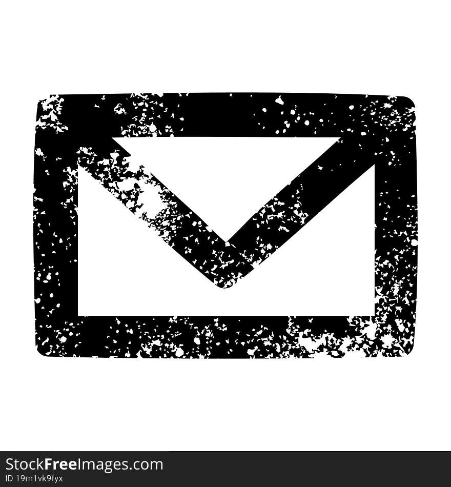 envelope letter distressed icon symbol