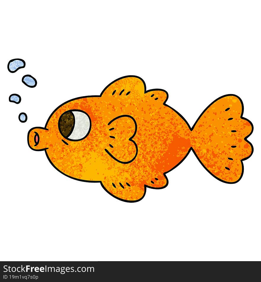 hand drawn quirky cartoon fish. hand drawn quirky cartoon fish