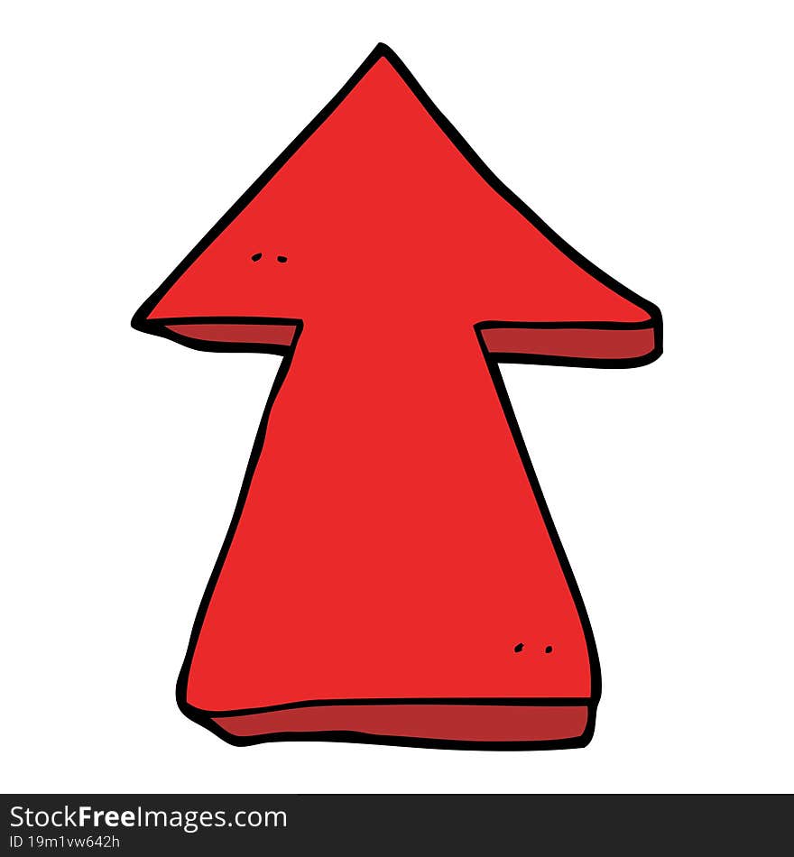 cartoon pointing arrow