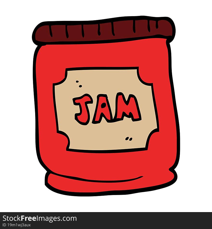 cartoon doodle jam pot