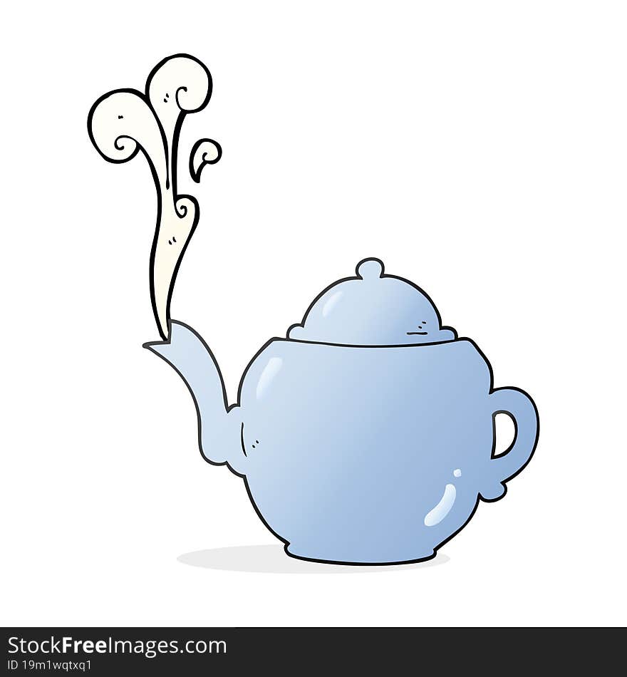 freehand drawn cartoon teapot