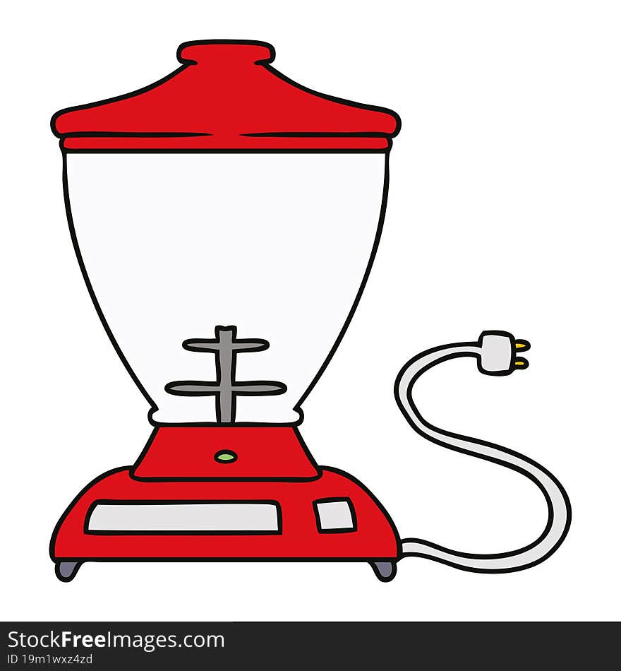 cartoon doodle of a food blender