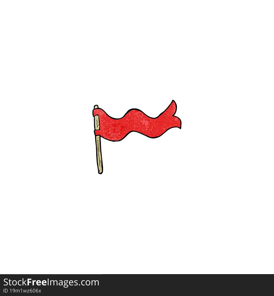 cartoon waving flag