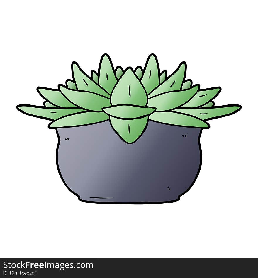 cartoon succulent plant. cartoon succulent plant