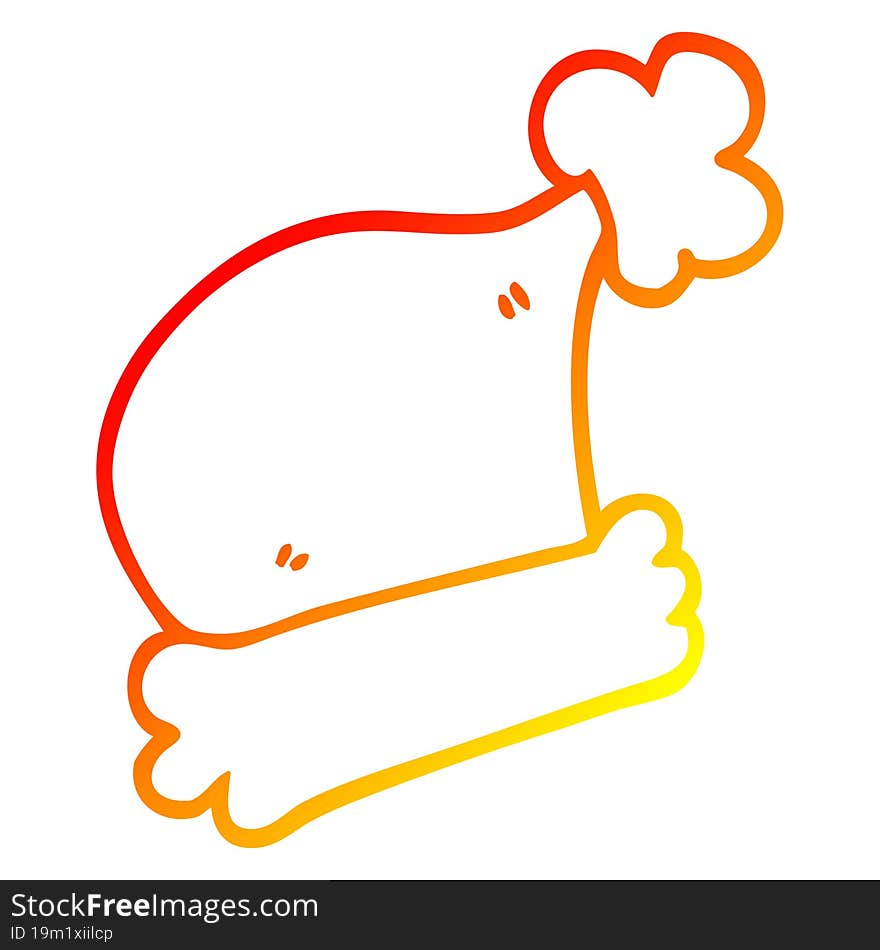 warm gradient line drawing cartoon christmas hats