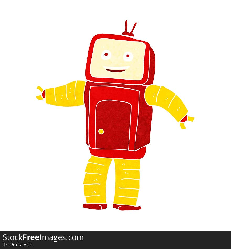 cartoon funny robot