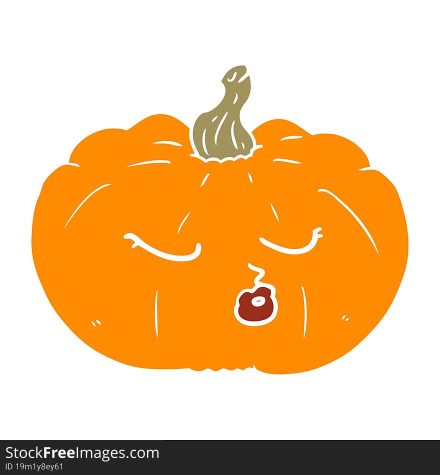 flat color style cartoon pumpkin