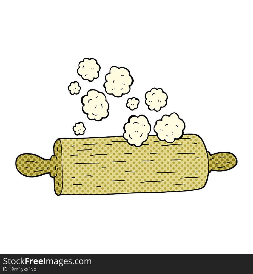 cartoon rolling pin