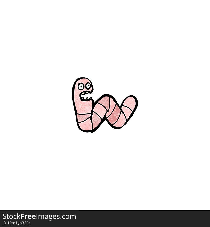 crazy worm cartoon