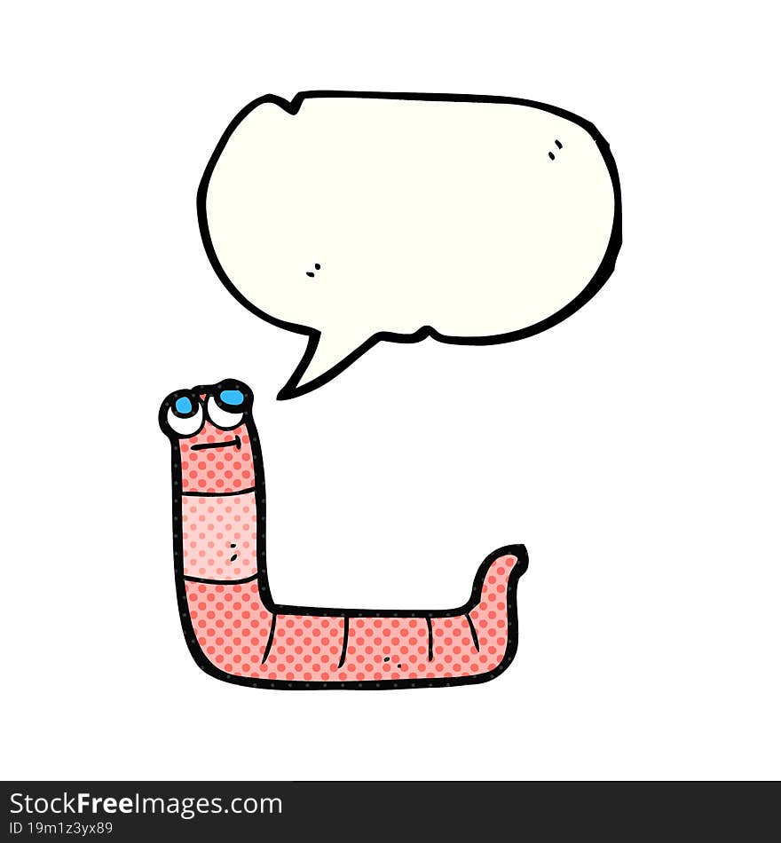 comic book speech bubble cartoon worm