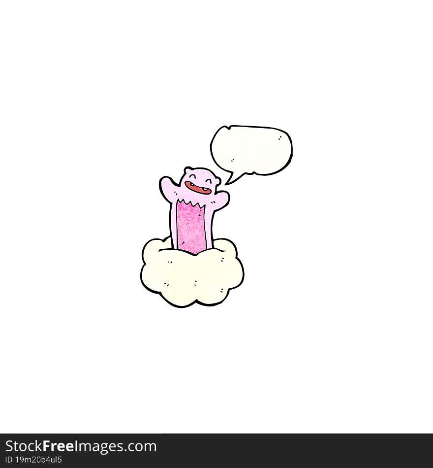 cartoon bear on cloud