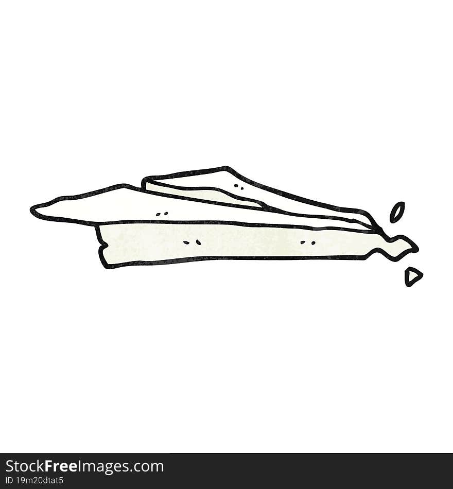 Textured Cartoon Crumpled Paper Plane