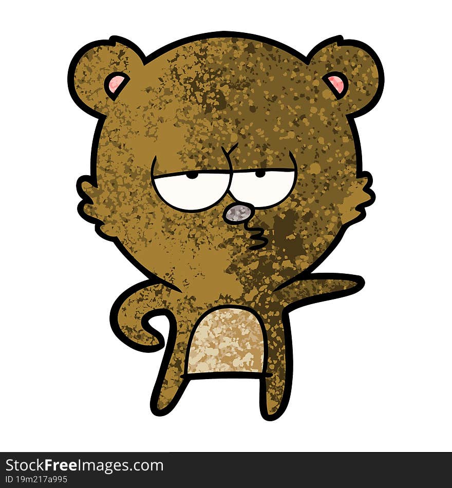 bored bear cartoon. bored bear cartoon