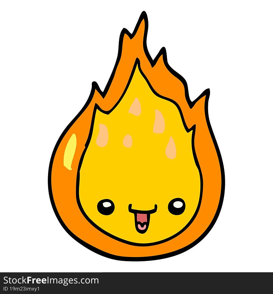 cartoon flame