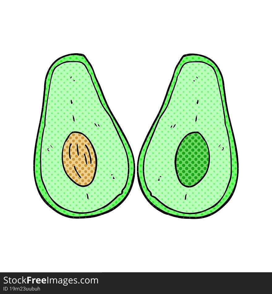 Cartoon Avocado