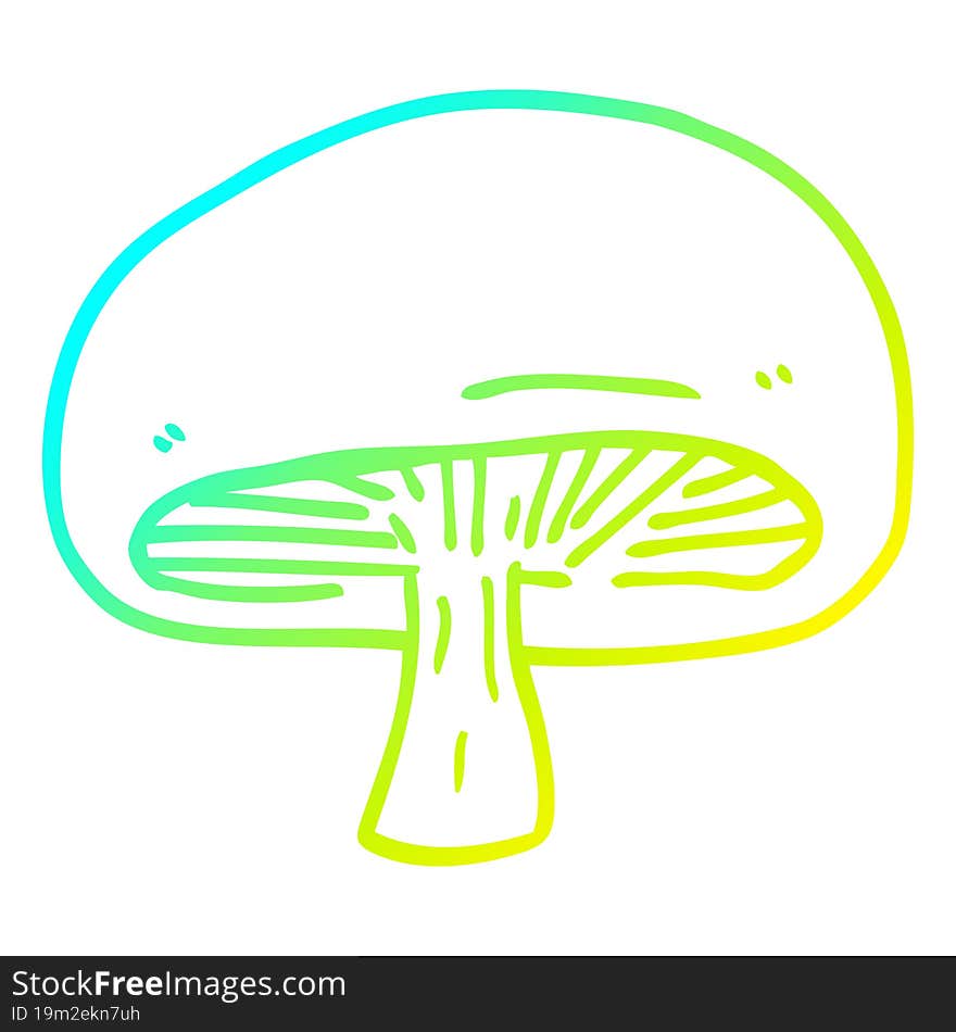 cold gradient line drawing cartoon chestnut mushroom